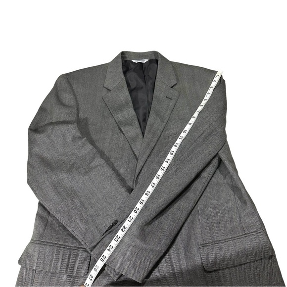 Joesph & Feiss 100% Lambswool Mens Grey & Black Stripe Sports Jackets Size 44L - Picture 15 of 16